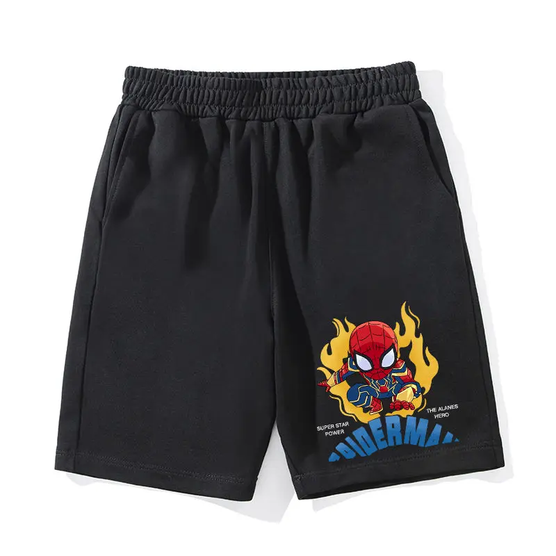Marvel Spider-Man pantalones cortos conjuntos verano 2025 nuevos pantalones periféricos bidimensionales pantalones medianos