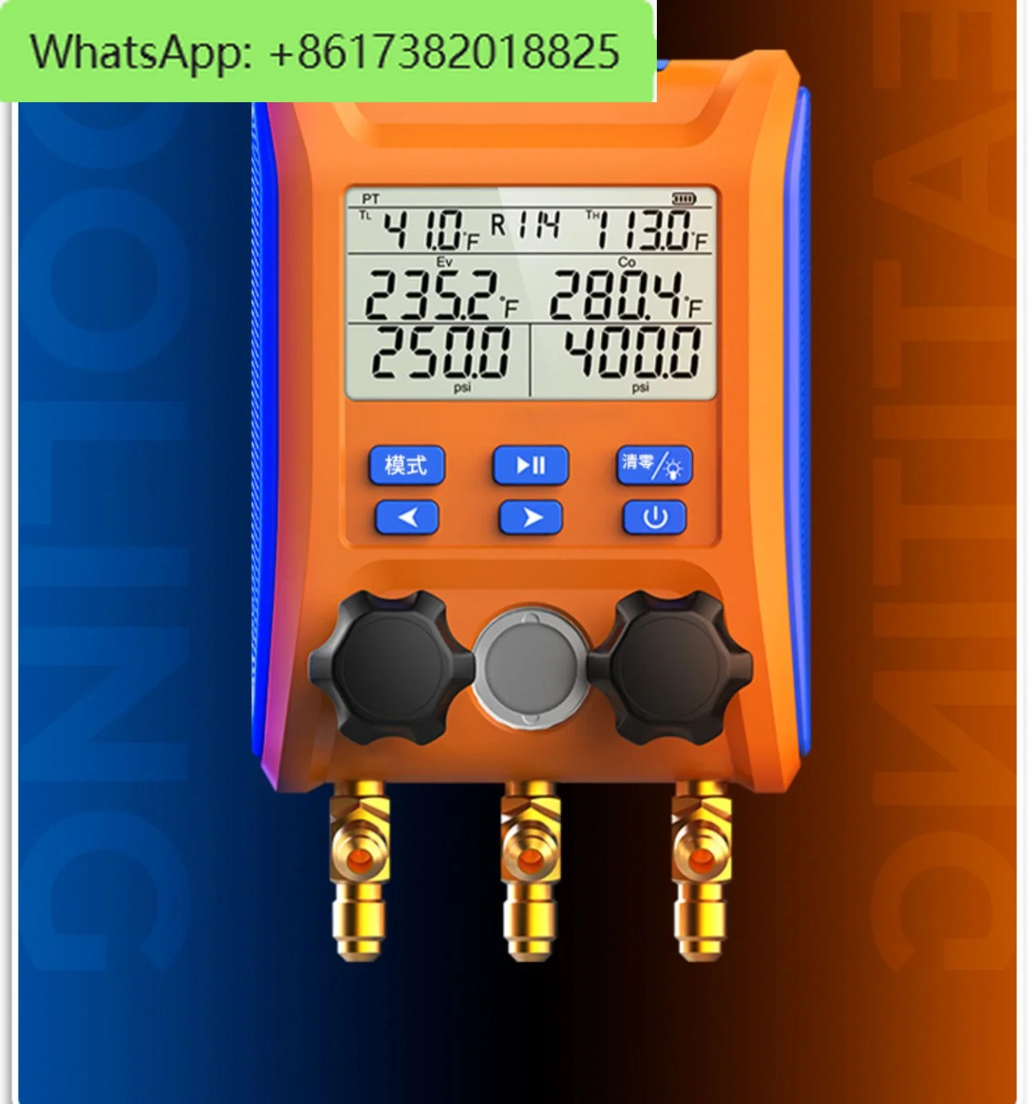 LMG-10 Manifold Meter Air Conditioner Pressure Gauge Fluoride Tool Set Refrigerant Vacuum Digital Display Pressure Gauge