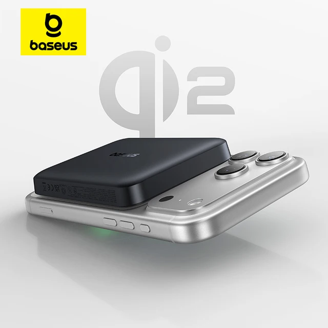 Baseus Qi2 Magnetic Power Bank 10000mah 15W Bezprzewodowe ładowanie 22.5W Przewodowe ładowanie Qi2-Certified dla iPhone 16 15 14 13 12 Pro Max