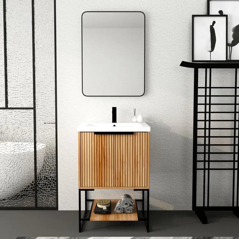 

24" Freestanding Bathroom Vanity with Resin Basin, Model BVA01124MP-1, W99981917