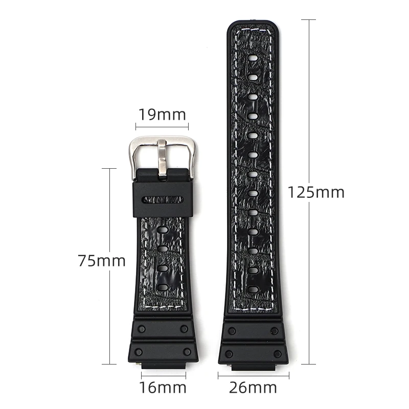 Strap + Case For Casio GA-2100/2110 Replace Watchband Silicone Leather WristBand Strap Quick Release Band Accessories With Tool