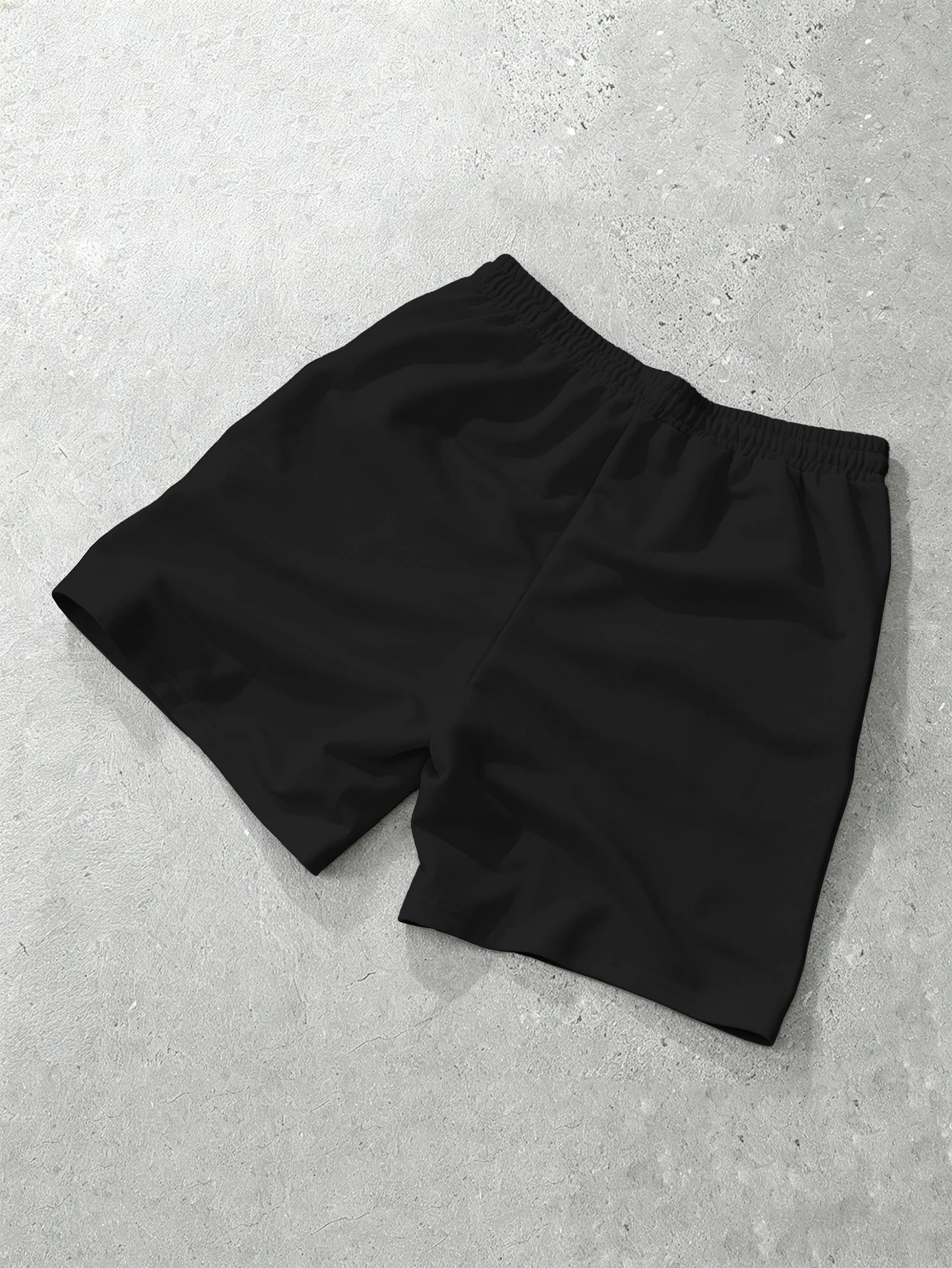 Men's Streetwear Shorts White Rose Sunshine Print Polyester Black Drawstring Casual Shorts S-2XL All Size 1Pc