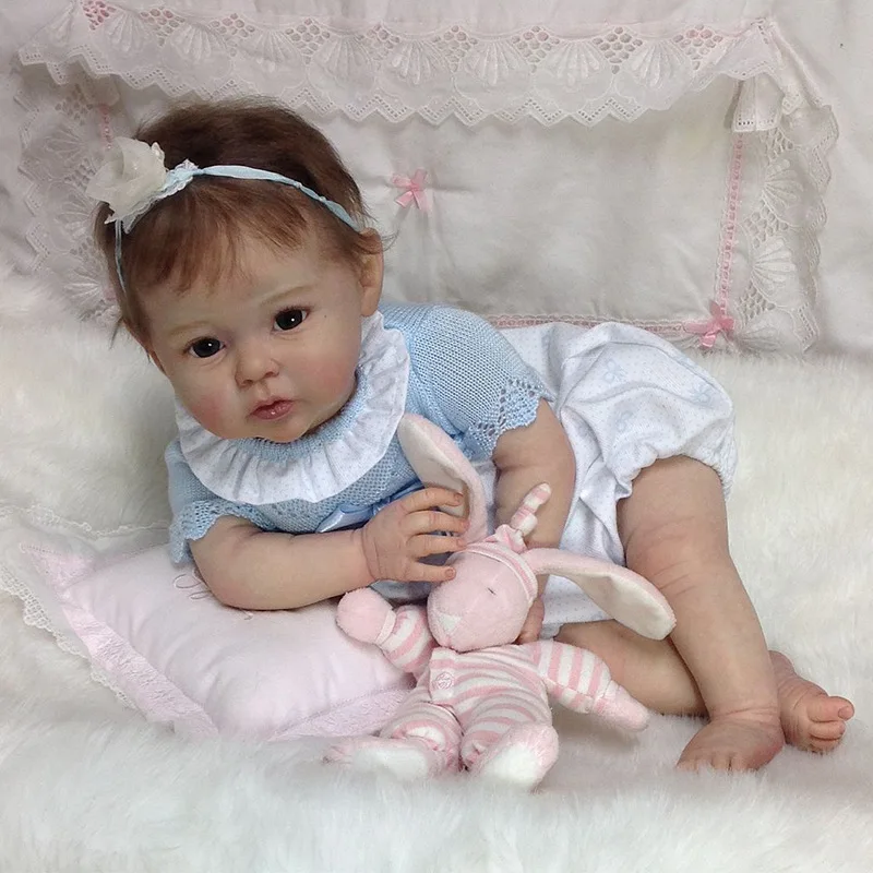 Babys Reborn Doll 22inch Silicone Reborn Baby Doll Adorable Lifelike Toddler Bonecas Girl Menina De Surprice Doll Birthday Gift