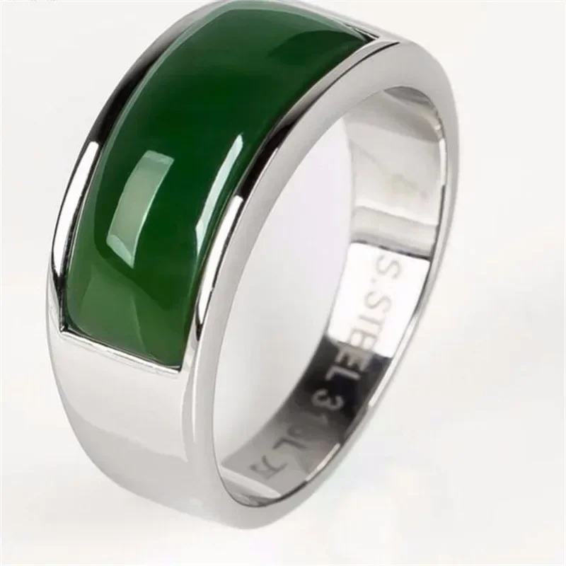 Newest Tian Biyu Saddle Open Ring Ring Ring S925 Silver Inlaid Emerald National Style Natural JadeiteElegant Jade Fine Jewelry