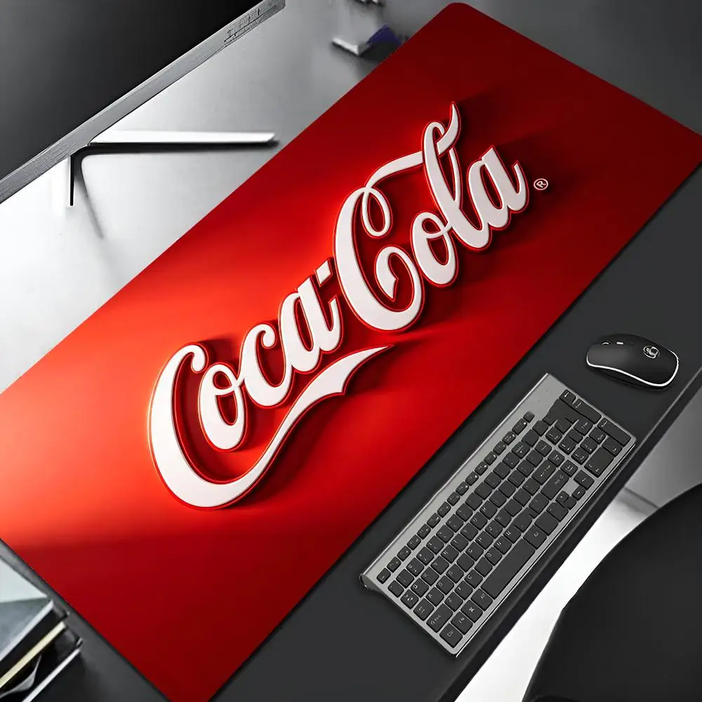 C-Coca C-ColaS Mouse Pad Edge Big Gaming Locking Computer Gamer Large Rubber Art Mousepad Gamer Laptop Desk Mat
