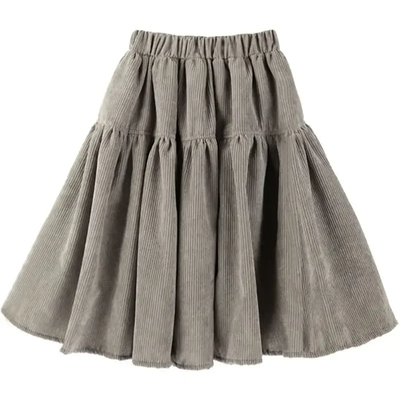 4-13 Years Baby Toddler Teen Clothes Girl Long Skirts Girls Princess Tutu Skirts Kids Corduroy Skirt Children Costume