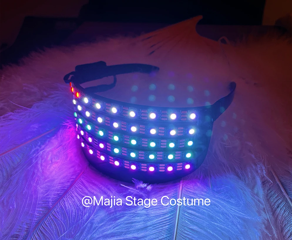 

Night Club Laser Glasses Futuristic Sunglasses Punk Style Glasses Men Women Cool Eyewear Decorate Flashing LED Glasses