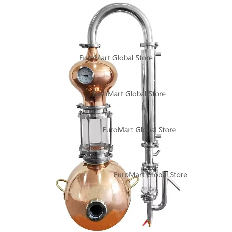

Household Distilling Equipment Copper Gourd Steamer Whisky Baijiu Brandy Fruit Wine Foreign Wine Distillation