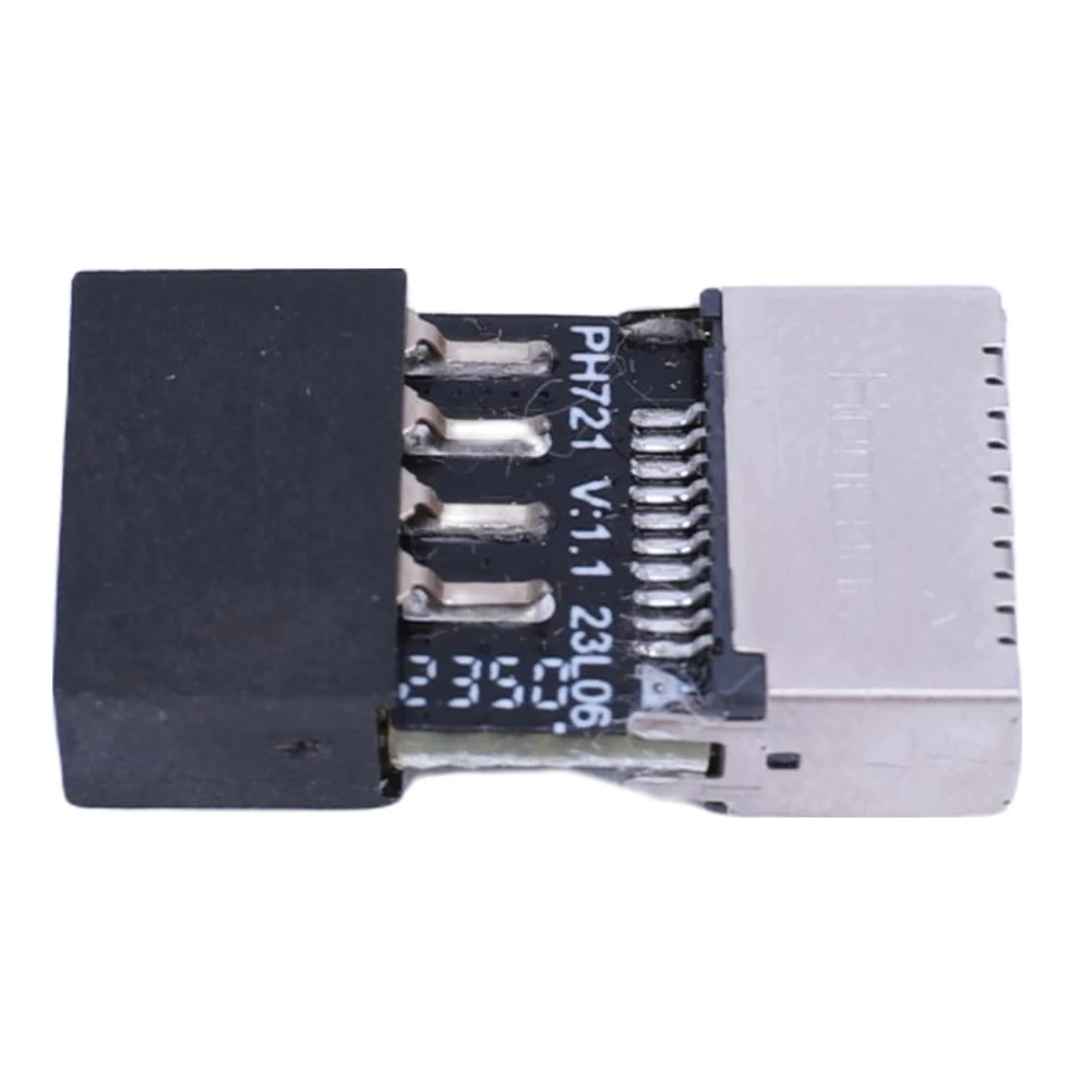 Motherboard USB2.0 9Pin Ke TYPE-E Female Adapter Plug & Play TYPE-C Socket 9-Pin USB 2.0 Extender Card untuk Mac OS/Windows Linux