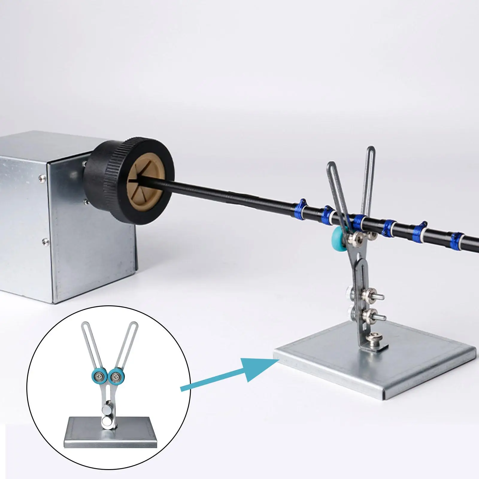 Evrensel balıkçılık makinesi kutup destek standı çubuk taşınabilir Metal malzeme olta tamir makinesi