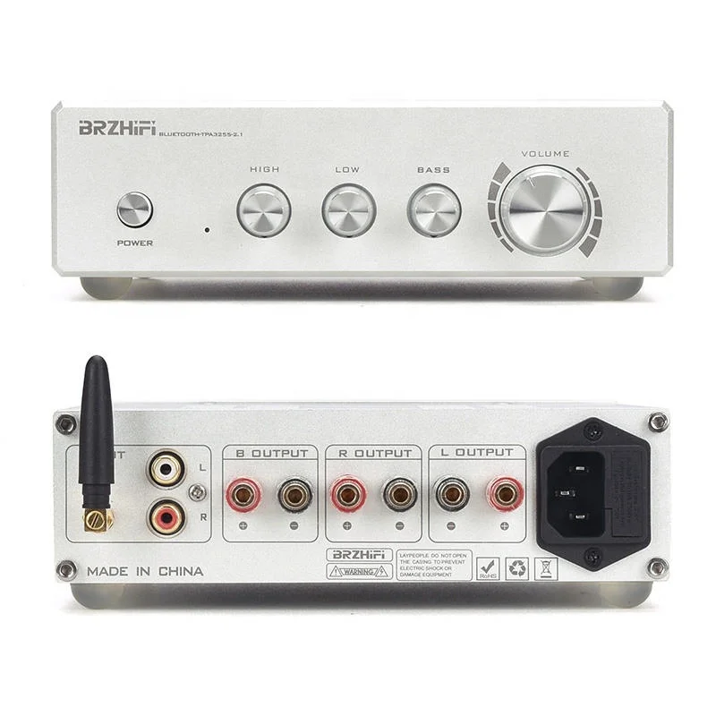

BRZHIFI TPA3255 Двухъядерный сабвуфер высокой мощности 300 Вт * 2 600 Вт Усилитель для домашнего кинотеатра BT 5,0 Аудиоусилитель Hi-Fi 2,1-канальный St