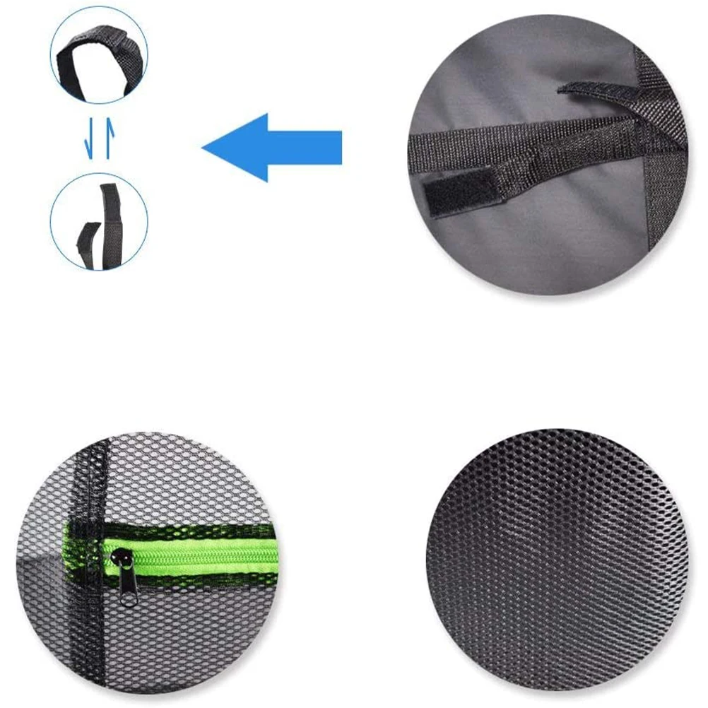 

Folding 4-Layers Round Drying Net For Vegetables Fruits Clothes Dryer Storage Bag With Zipper And Hanging Hook