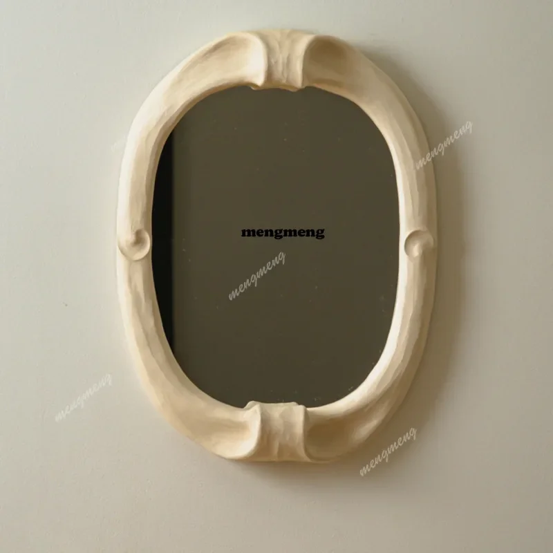 A68European high-end art makeup mirror household living room background wall decorative mirror dressing mirror