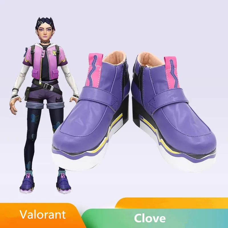 

Горячие игры Valorant Clove, обувь для косплея, кожаные ботинки ручной работы