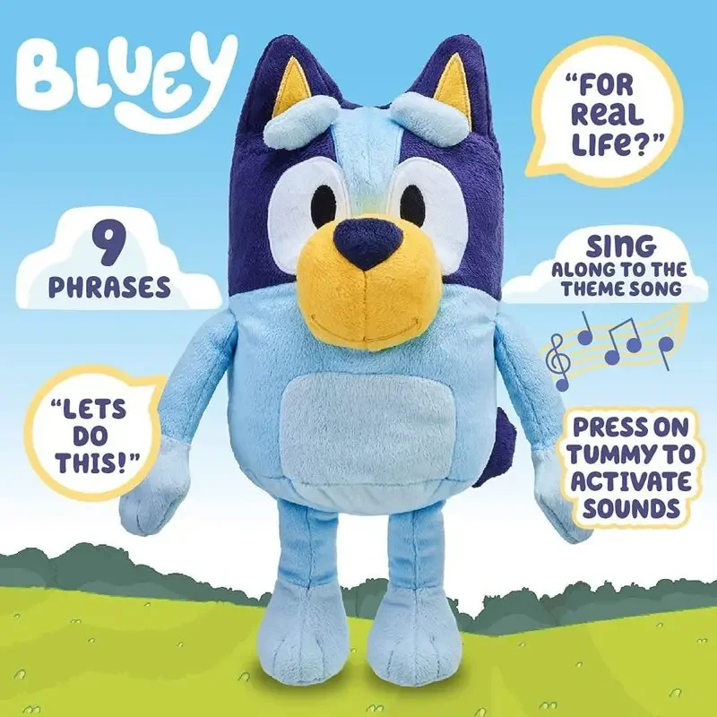 

Moose Bingo And Bluey Talking Plush Bluey Dog family Bingo Dog Music Plush Toy Cute Kids Gifts Children's Company Plush Doll