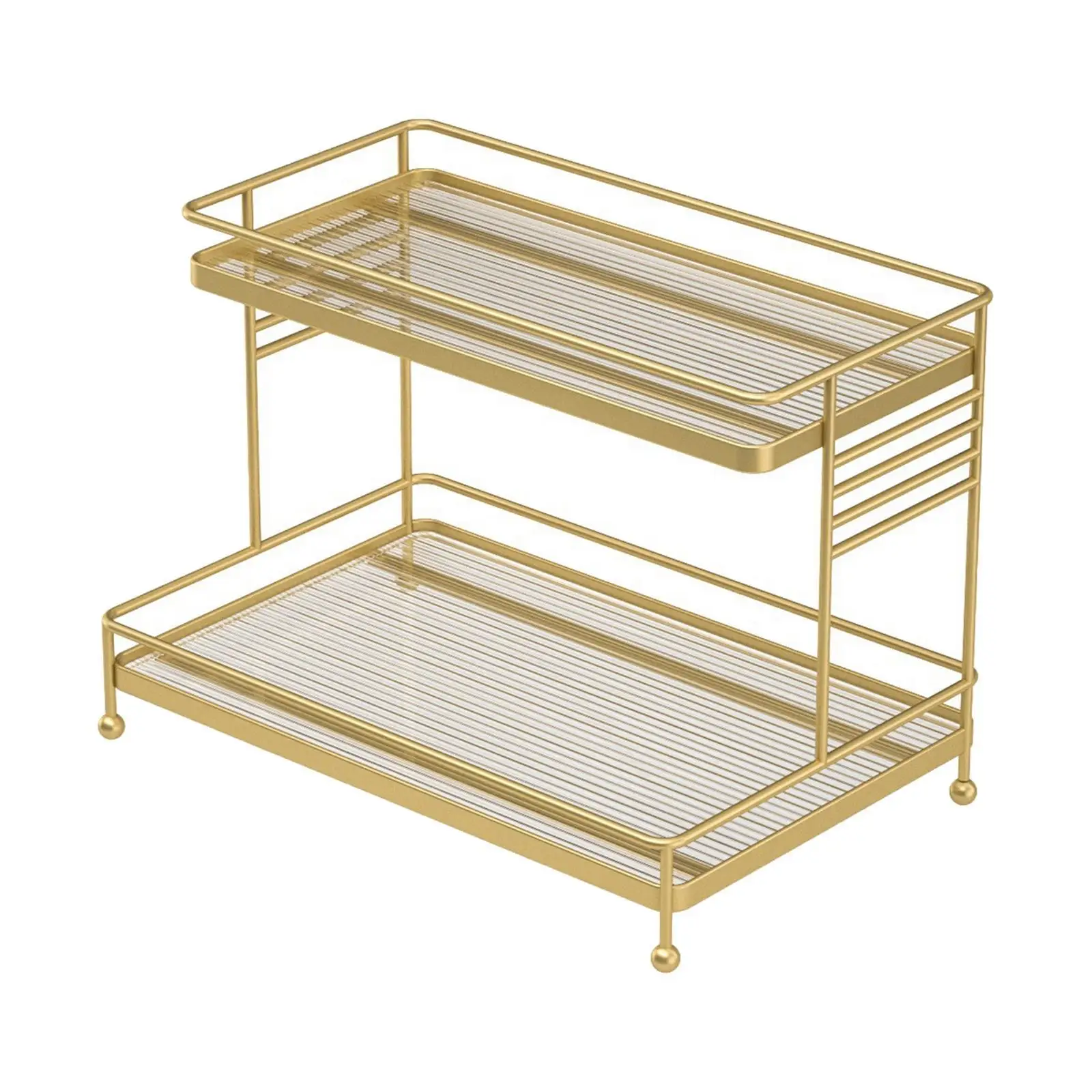 2 Tiers Cosmetic Storage Holder Makeup Organizer for Bedroom Living Room