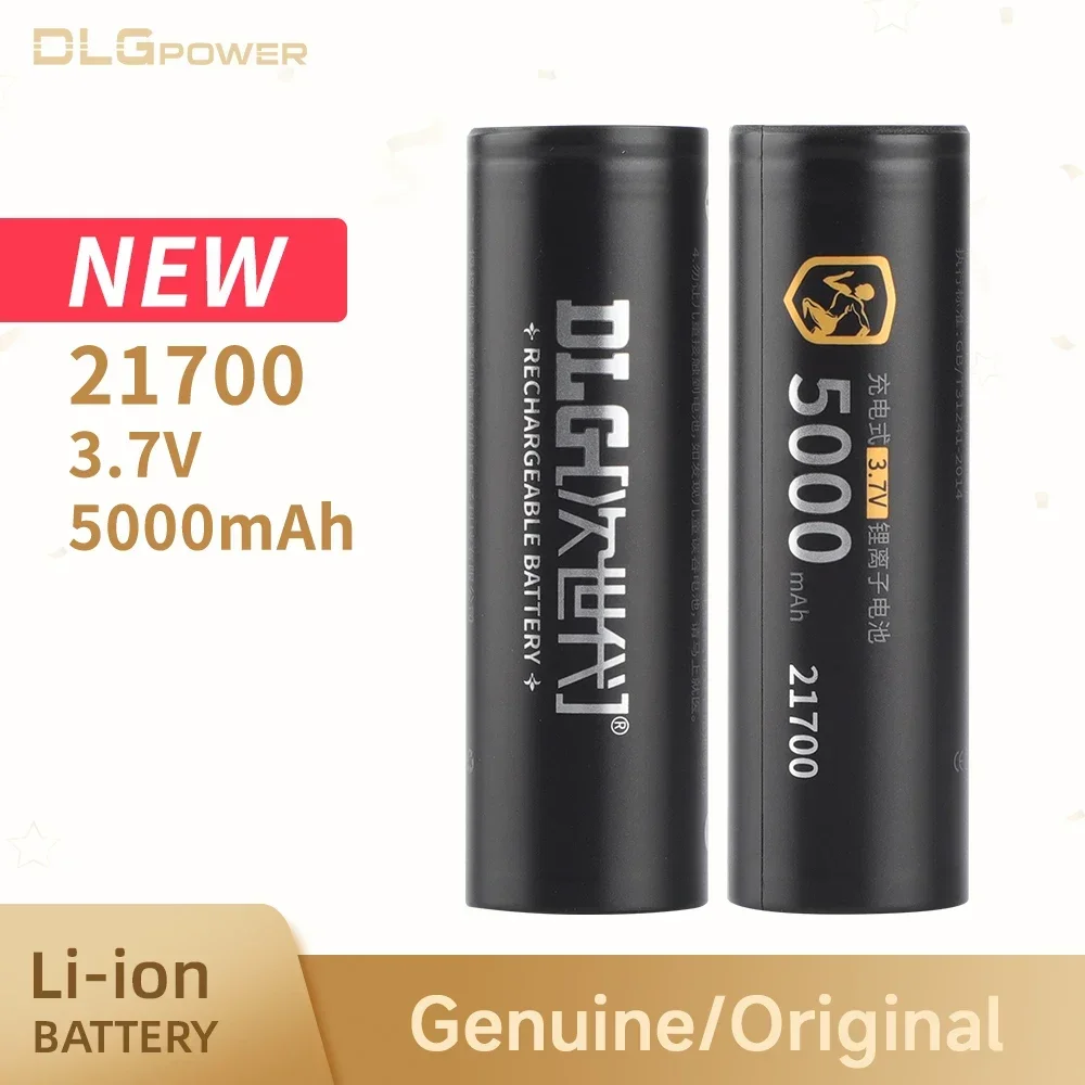 DLGPOWER 21700 3.7V 5000mAh High Capacity Rechargeable Li-Ion Battery with Smart Charger Flashlight Power bank Electrical Tools