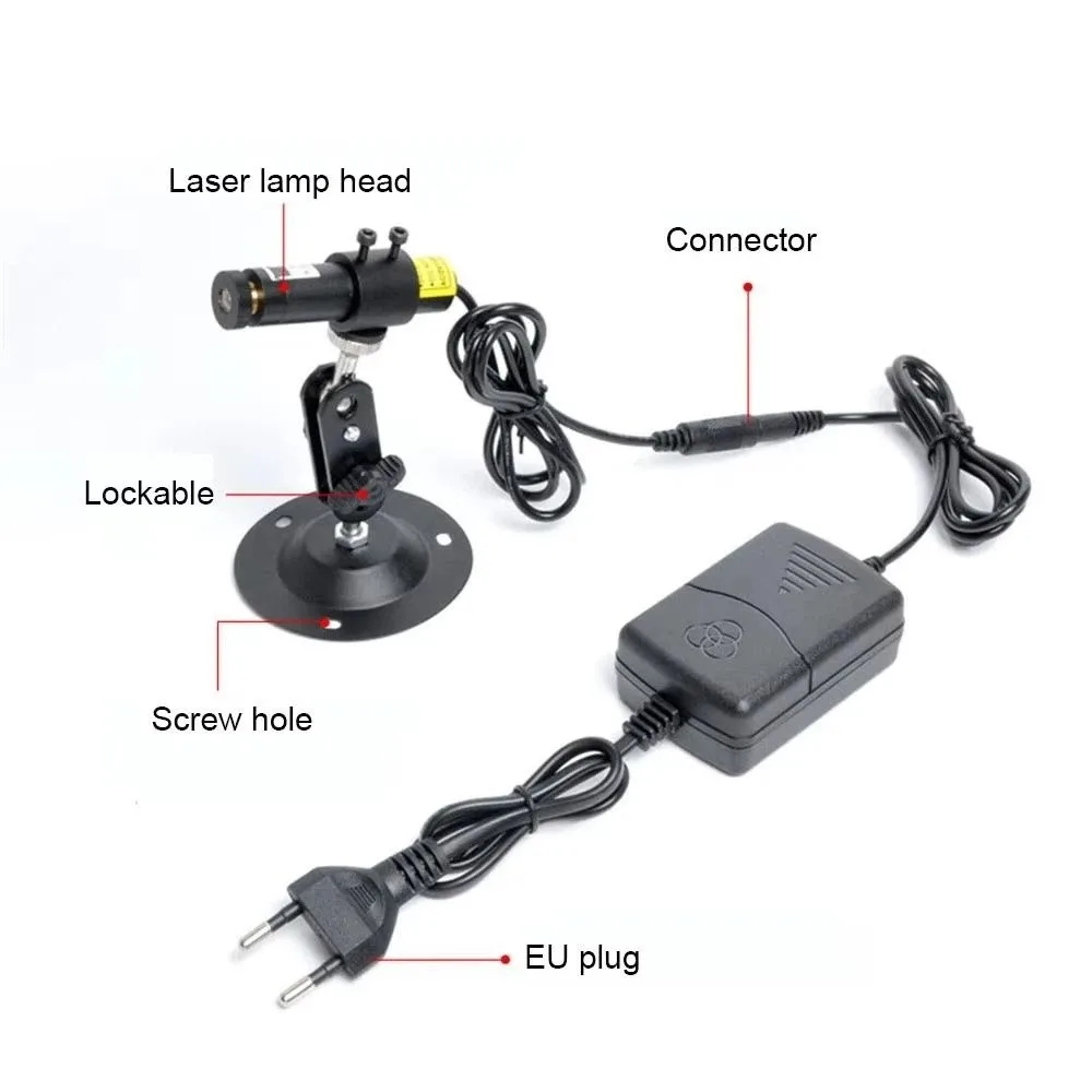 EU/US Plug Sewing Laser Guide Red Laser 150/300MW Quilting Infrared Laser Lamp Adjustable Hose Line/Cross Head