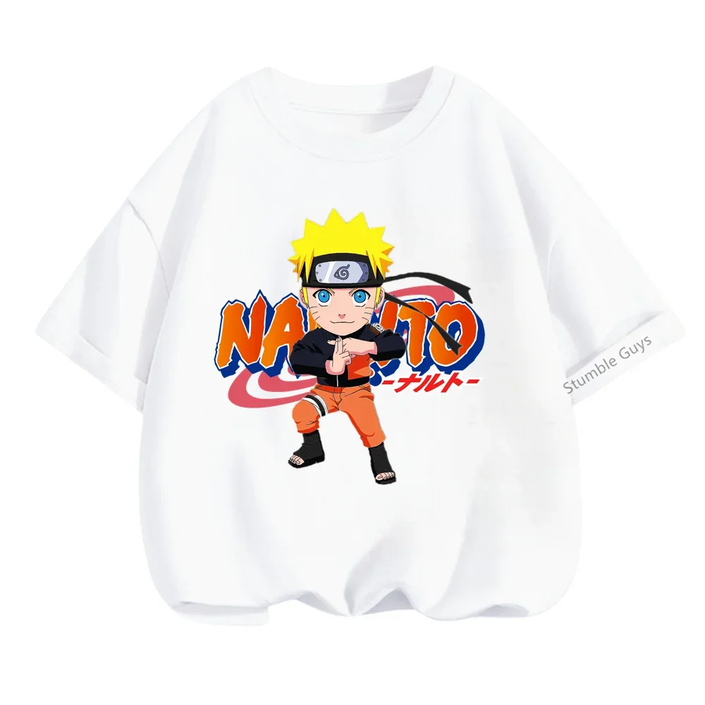 Kids Clothing Anime Narutoes Tshirt Kids Boys T Shirt Baby Girls Cartoon Tees Children Summer Teen Short Sleeve Tops