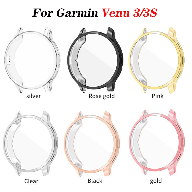 for Garmin Venu 3 / 3S Accessoroy TPU All-around Bumper Protective Cover + Screen Protector for Garmin Venu3 /3S Case Protective