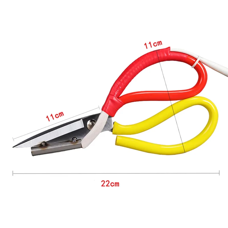 Electric Thermal Scissors Temperature-Regulated Trimming Scissors for Fabric - Ideal for Ribbons Zippers Nylon Ropes Labels