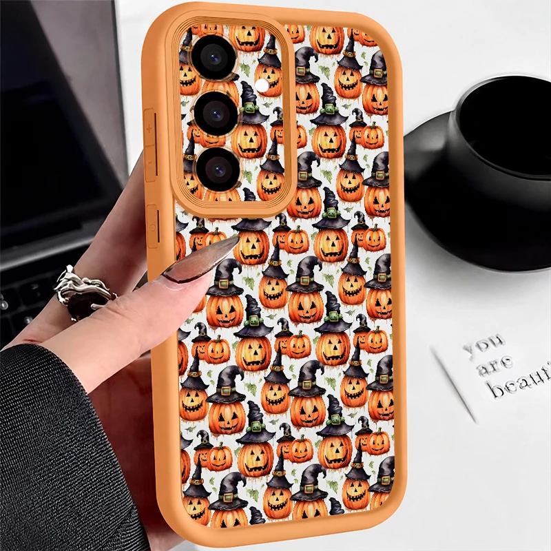 Lucky Halloween Pattern Phone Case For Samsung Galaxy A18 A57 A37 A17 A56 A16 A55 A15 A36 A26 a35 A25 A54 5G Soft TPU Back Cover