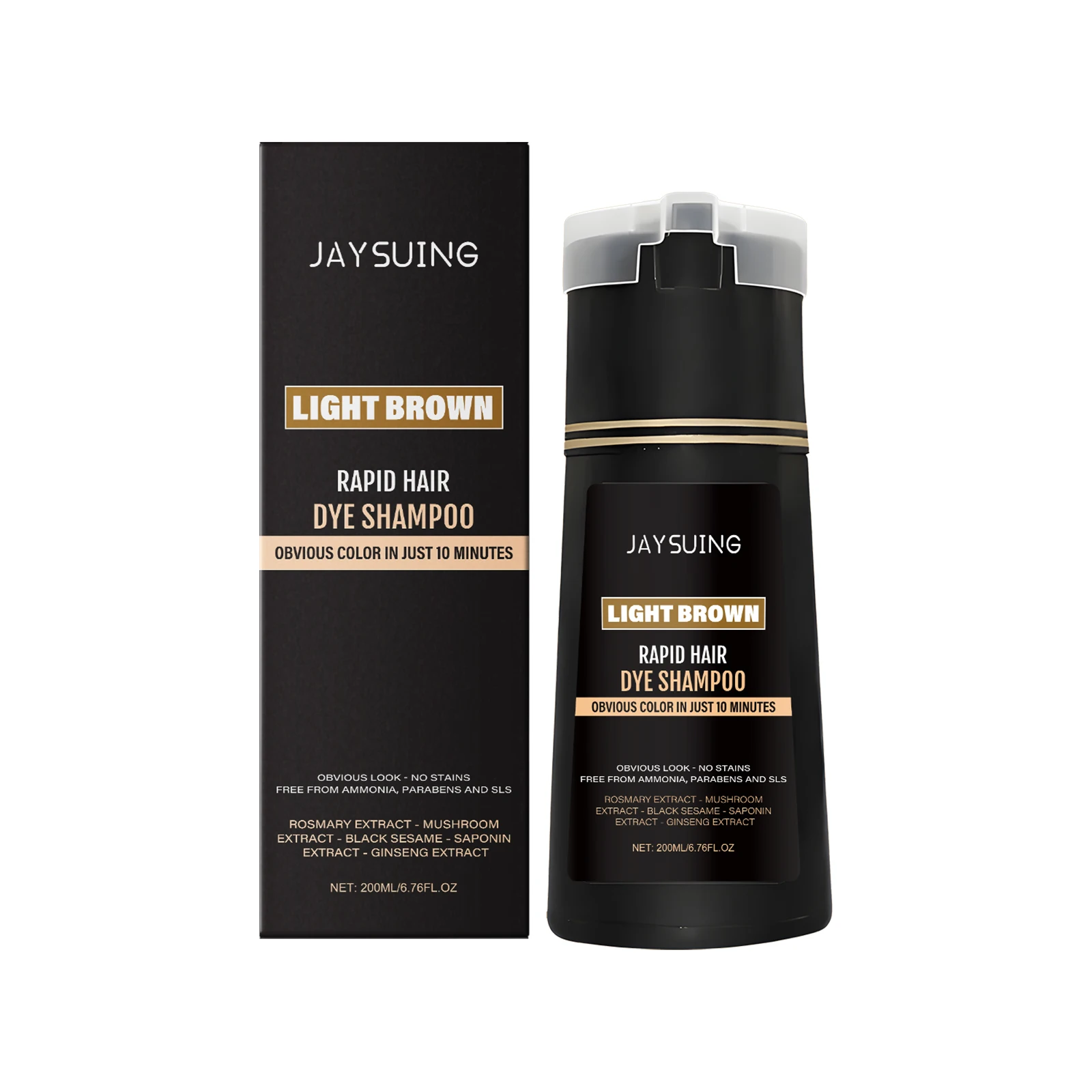 Men Hair Dye Shampoo 3 in 1 for Gray White Hair Coverage Natural Herbal Ingredient Brown Hair Coloring Black Beard Color Shampoo