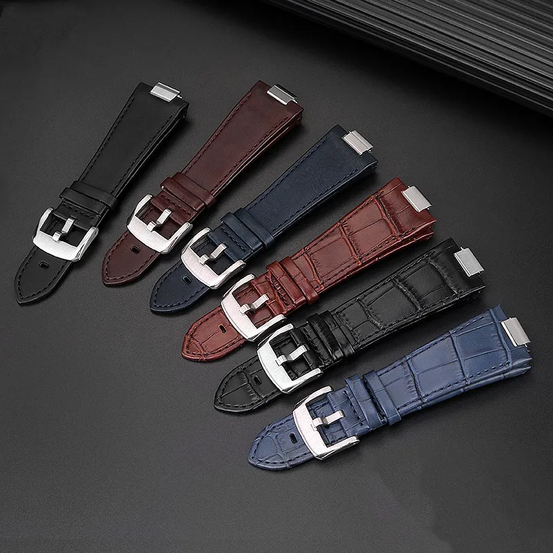 Genuine Cowhide Leather Strap for Tissot PRX Series T137.407/410 Men Business Fashion Watch Band Replacement Parts