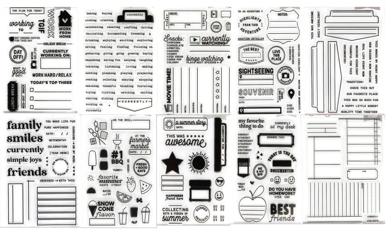 New English words Transparent Clear Stamps for DIY Scrapbooking/Card Making Fun Decoration Supplies A0278