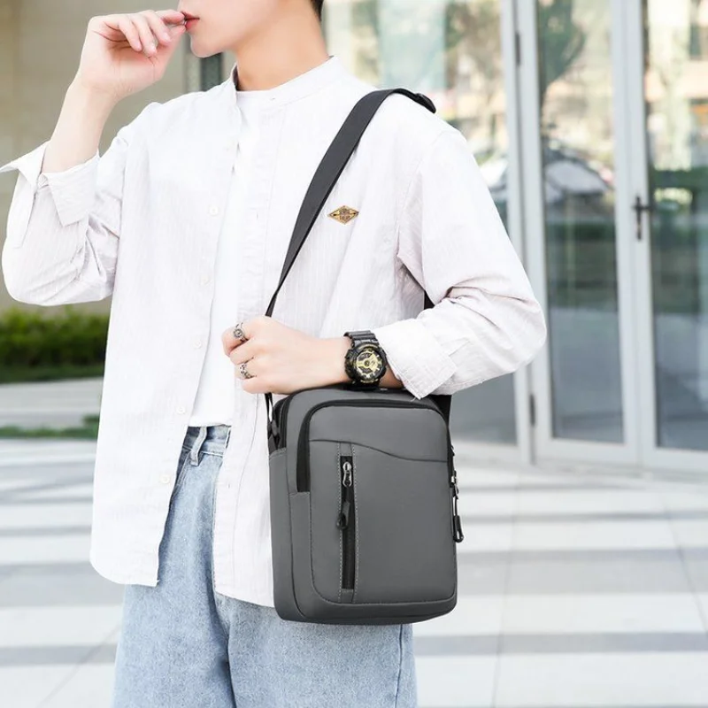 2024 New Men's Oxford Cloth Shoulder  Crossbody Casual Men's Backpack Small Bag Business Casual Office Travel Business Briefcase