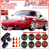 XKS LDRC LD1804 1/18 2WD Red RC Drift Car 2.4G Anti-Interference Full Control with ESP LED Lights  Upgraded Metal Tires RC Toy