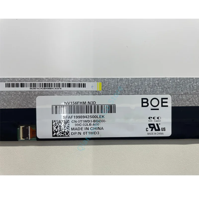 Imagem -03 - Substituição do Painel Ips Tela Lcd Led 30pin Nv156fhm-n3d B156han02.1 Dell g3 15 3590 P89f001 156