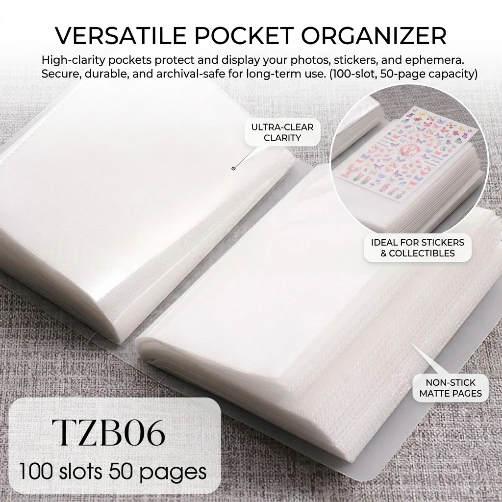Livro Organizador de Adesivos para Unhas com 40/100 Slots, Livro Vazio para Coleção de Decalques de Unhas, Suporte de Fotos Multicamadas para Designers de Unhas e Uso Doméstico