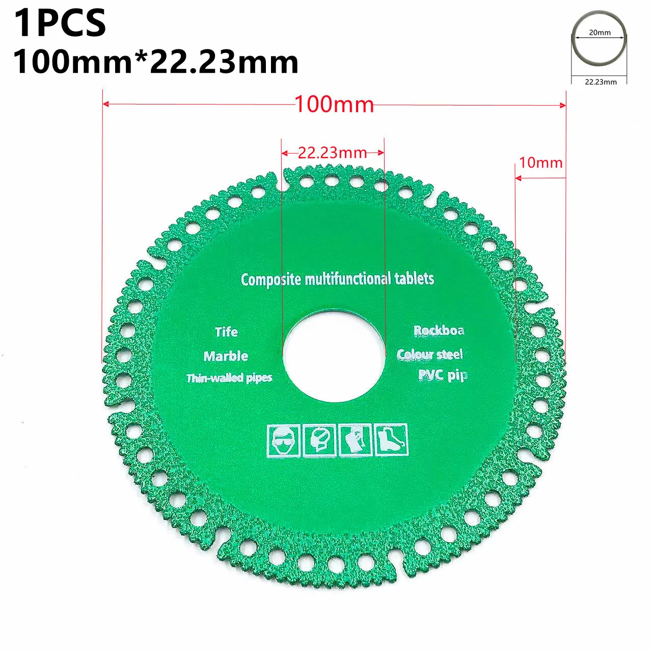 Solderen Multifunctioneel Snijstuk Bladschijf Tegel Rots Plaat Metaal Marmer Machine Haakse Slijper Droge Slice Emery Zaagblad