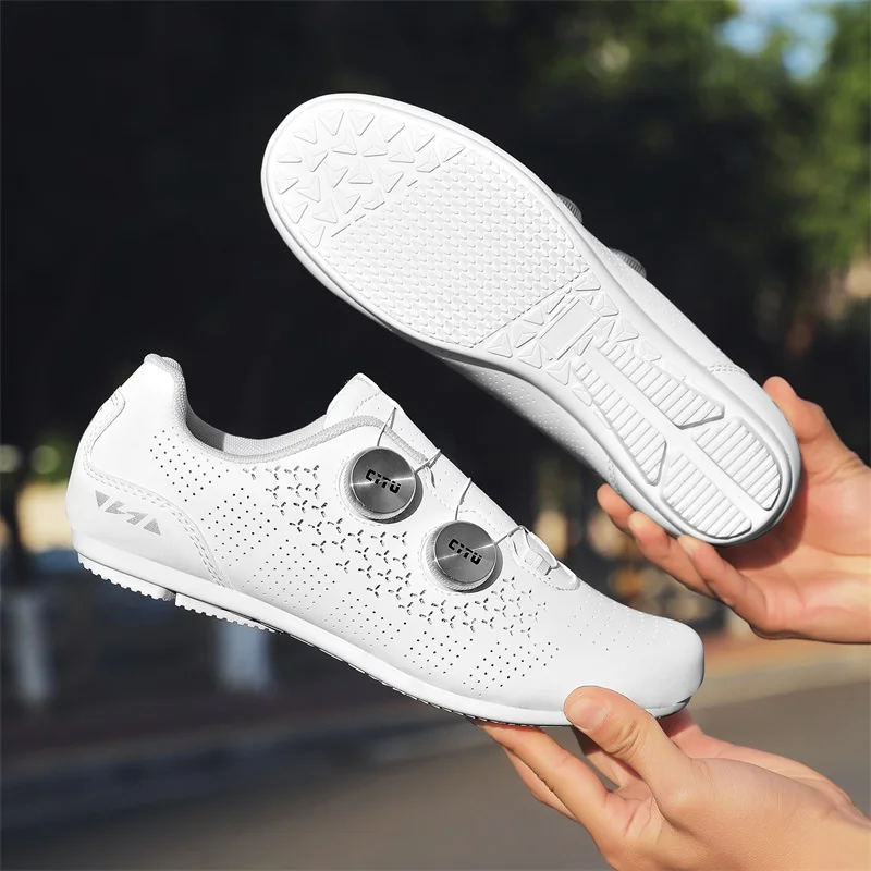 Herren Fahrradschuhe Radsport Schnellverschluss-Schuhe MTB Rennrad Unisex Profi-Rennschuhe Modische Gummi-Flachschuhe – Detail 17