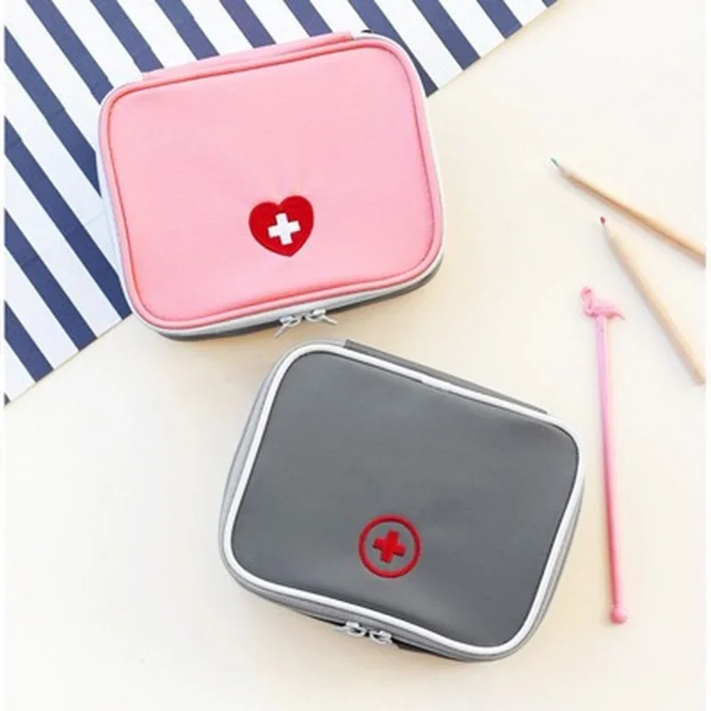 Kit di pronto soccorso all'aperto borsa da viaggio casa campeggio portatile Mini Pink Medical Pouch borse per la conservazione della pillola Kit di sopravvivenza di emergenza