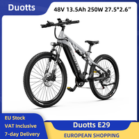 Duotts E29 Electric Bike 250W 48V 13.5Ah 27.5*2.6 Inch Tires E-bike Bluetooth-compatible LCD Display 14-Speed 25km/h 150kg Load