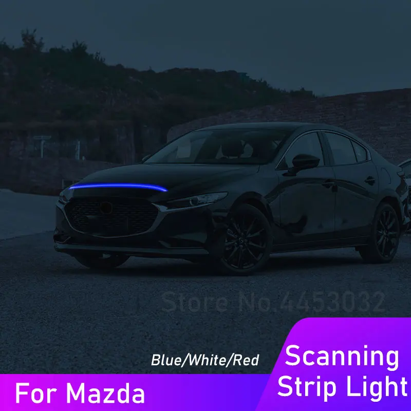

Светодиодная лента DRL для автомобильной фары Mazda Axela Atenza CX5 CX8 CX9 CX30 CX7, 12 В, аксессуары для дневных ходовых огней со сканирующим эффектом