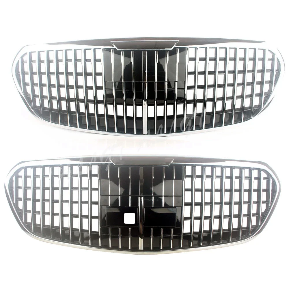 Front Racing Facelift Grille Upper Grill For Mercedes-Benz W223 S-Class 2021 2022 Maybach Style