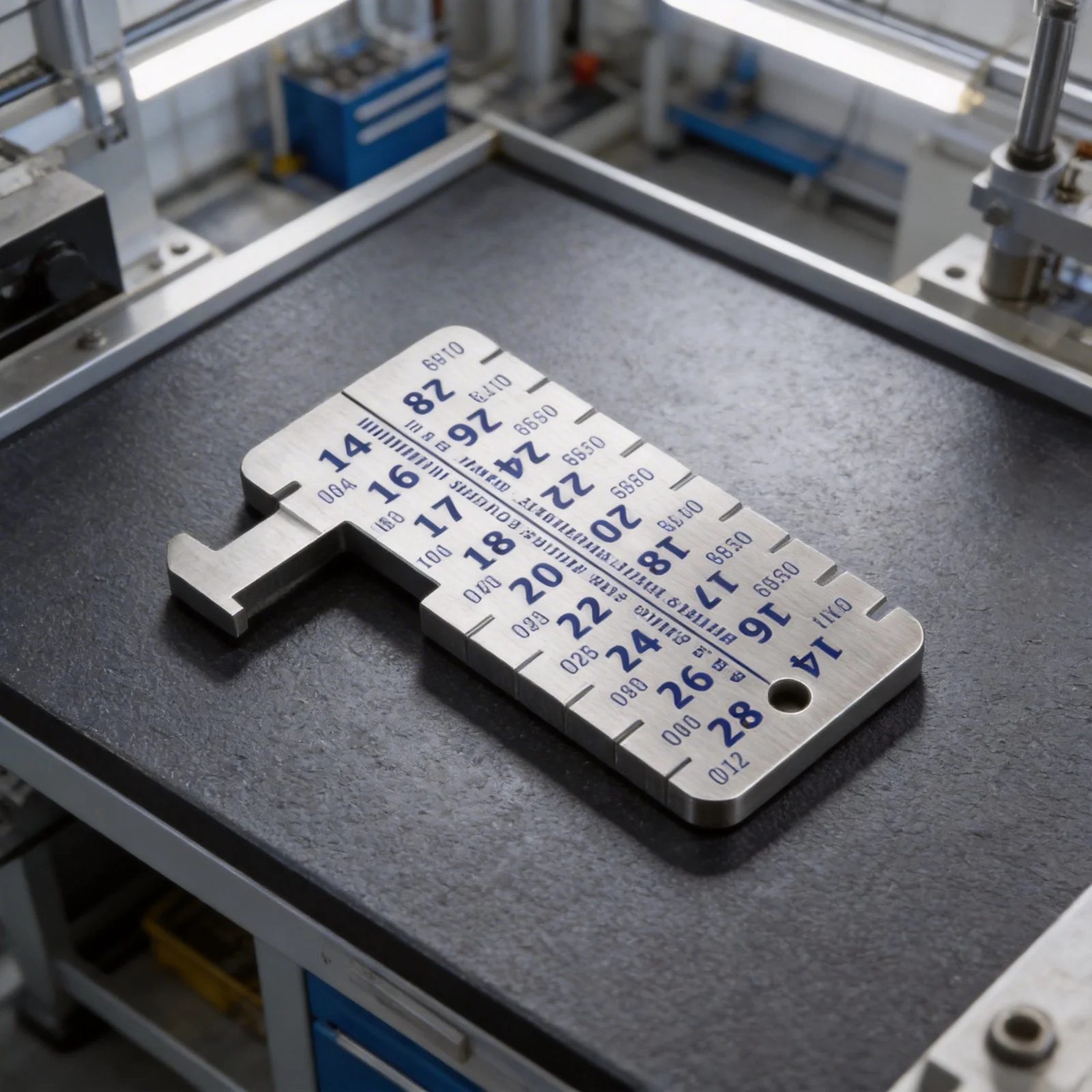 Stainless Steel Double Sided Thickness Gauge 1428 Plate Caliper Ruler for Reliable Measurements of Aluminum Sheeting