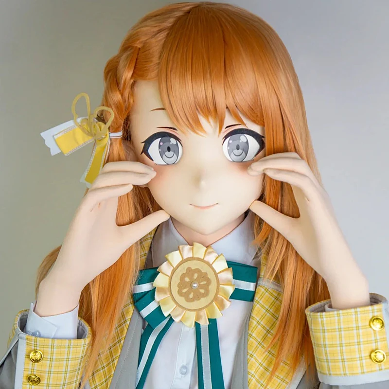 Pełna opaska z zamkiem Personalizacja Pełna Lalka Crossdress Damska/Dziewczęca Postać z Kreskówki Kig Cosplay Japońskie Anime Kigurumi Maski