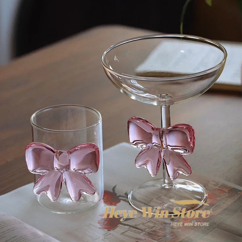 Cute Bow Tie Mug Tall Glasses Whiskey Champagne Wine Glass Kitchen,Dining & Bar Drinkware Set Home Decoration Ornaments