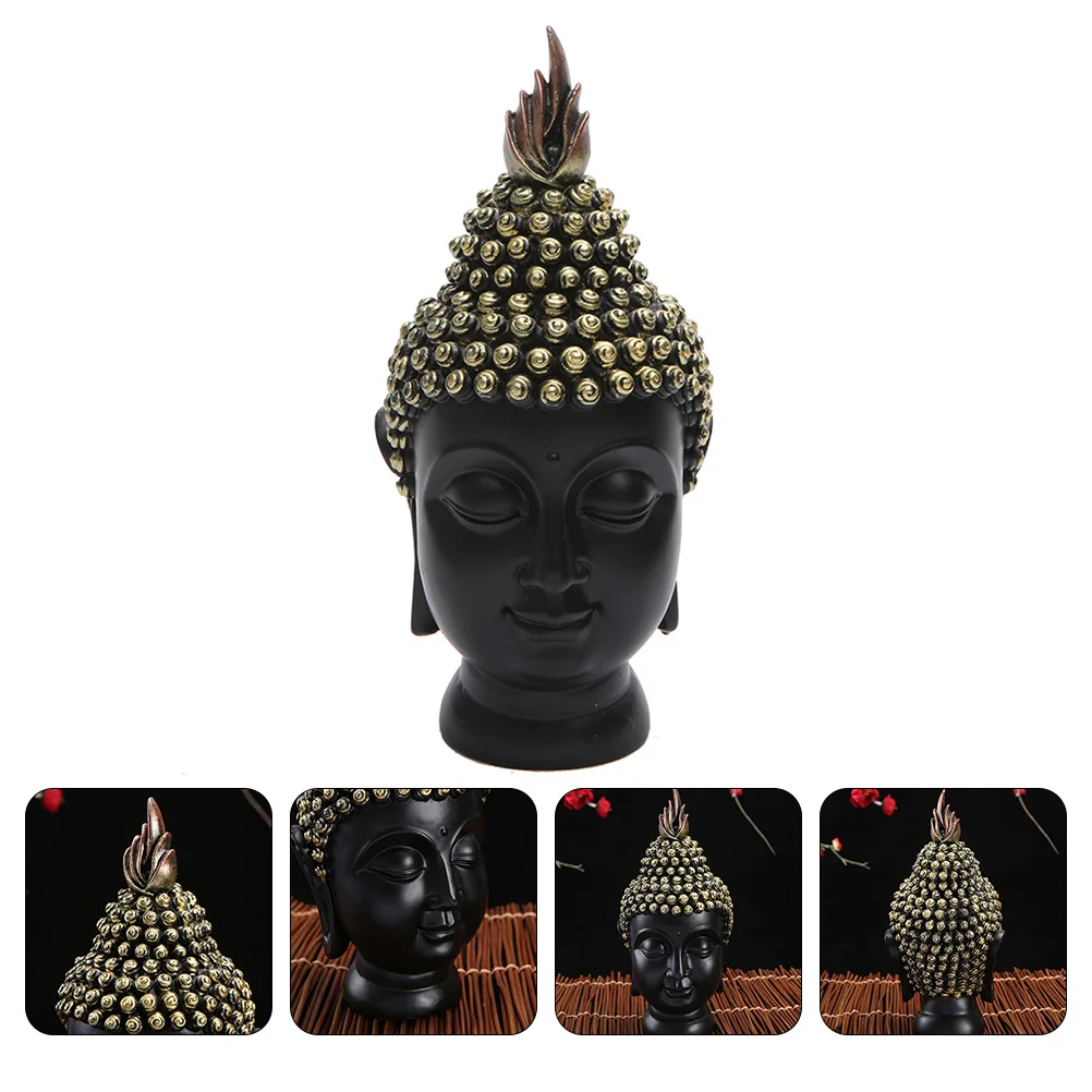 

Buddha Head Statue Resin Crafts Decor Decorations Ornaments Dining Room Table Statues for Home
