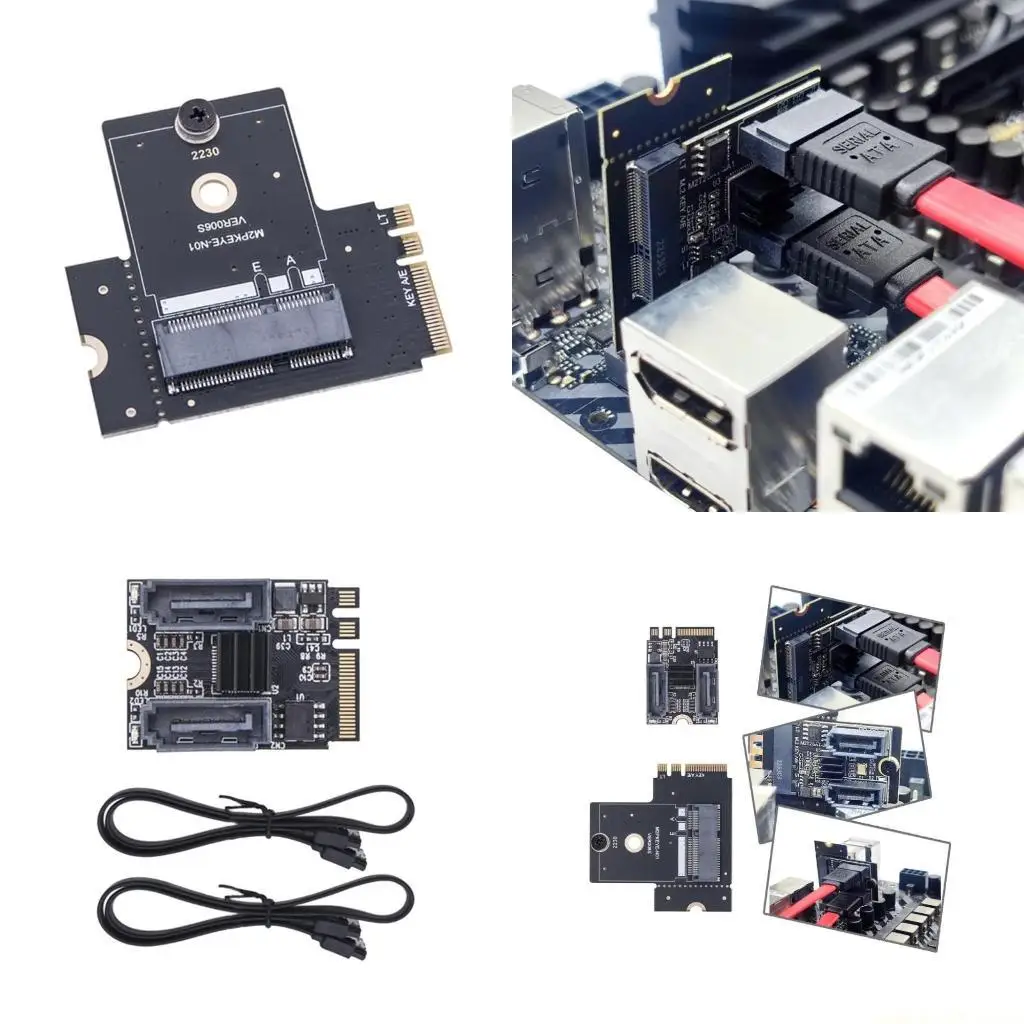 

Карта адаптера с двумя портами SATAIII, 6 Гбит/с, от ключа M.2 NGFF и слота PCIExpress