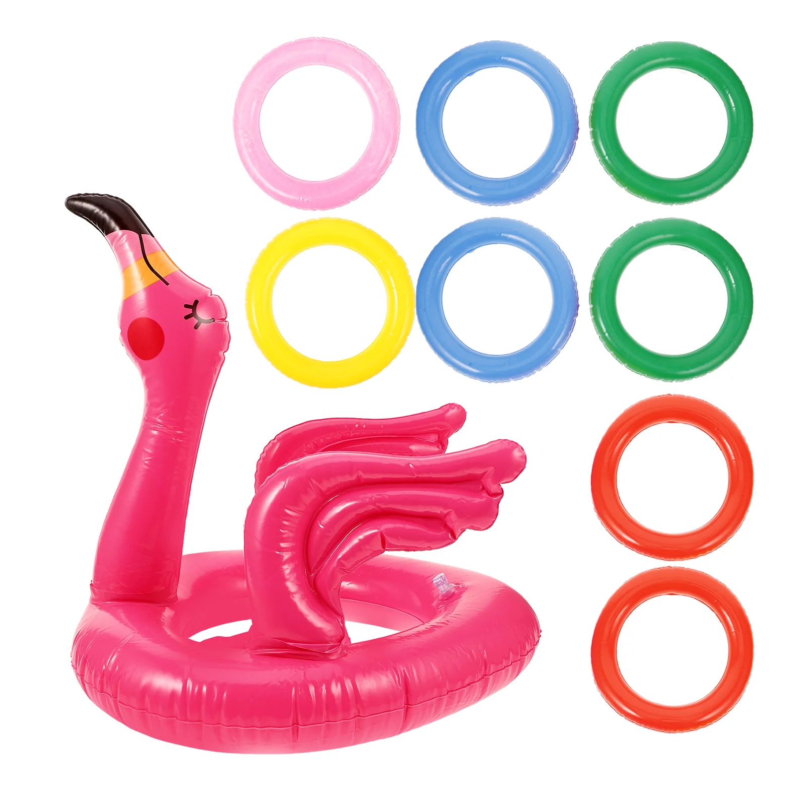 Ferrule Inflatable Tossing Ring Flamingo Toy Throwing Pool Game Rings for Kids Funny Toys Swimming