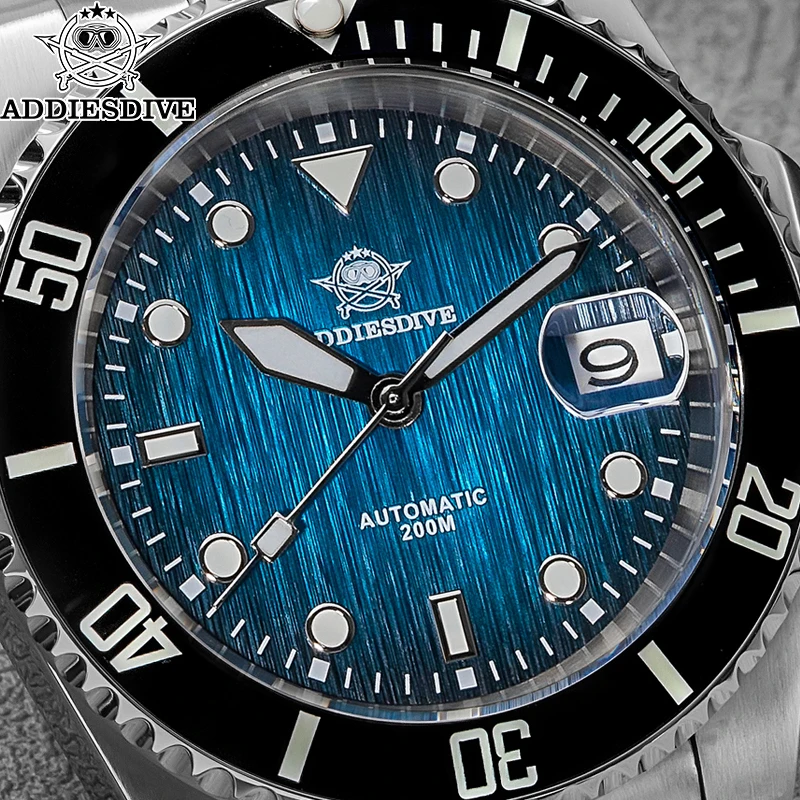 

ADDIESDIVE AD2078 Diving Watch New Men's Automatic Watch NH35 Mechanical 41mm Sapphire Glass Night Light Waterproof 200m