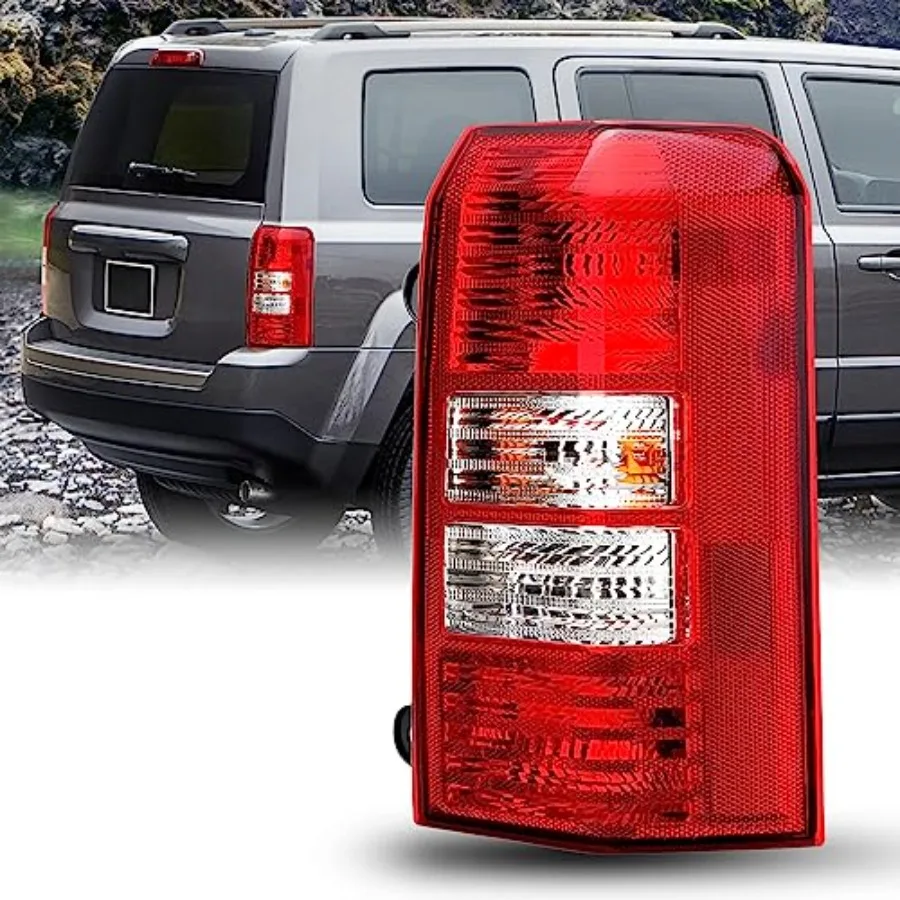 

Patriot Tail Light Assembly Rear Lamps with Halogen Bulbs Replacement for 2008-2016 Patriot, Passenger Side