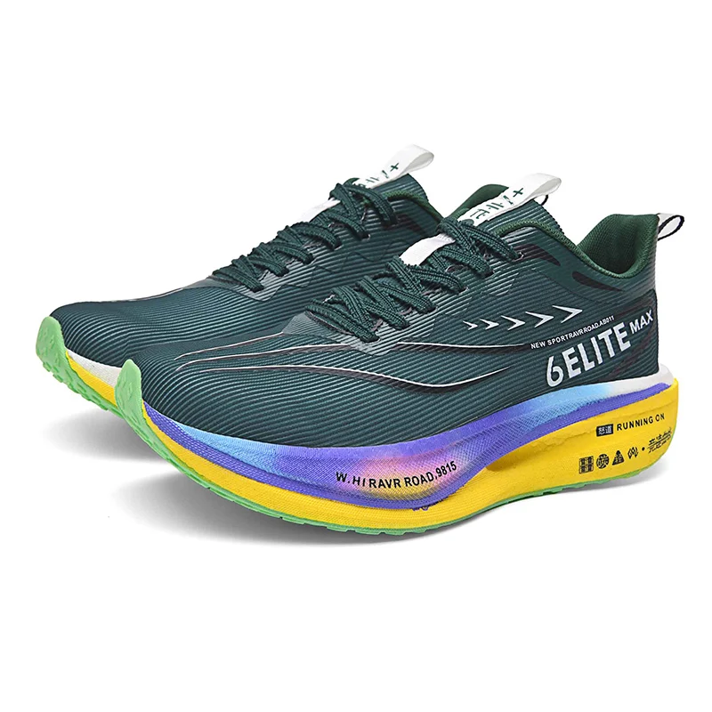 

Men's Sports Shoes Sneakers Carbon Plate Running Shoes Male Marathon Racing Shock-absorbing Athletics Training Shoes for Men