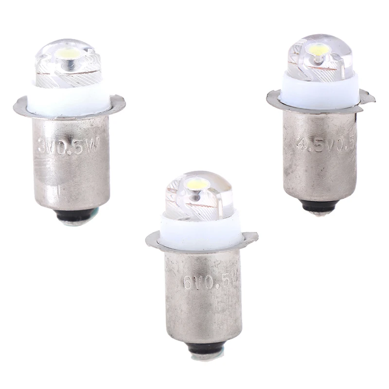 New 1PC P13.5S PR2 PR3 LED Miniature Lamp 0.5W DC 3V 4.5V 6V 1SMD for Flashlight Replacement Bulb Torches Work Light 40-60lm