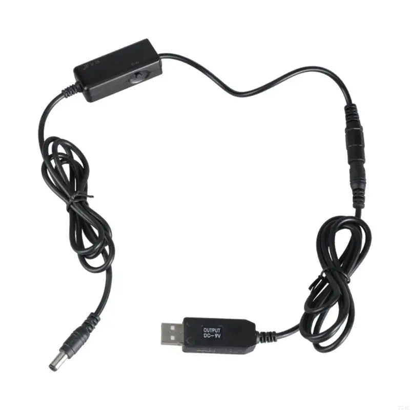 USB A до DC5.5x2,1 мм от 5V до 9 В.
